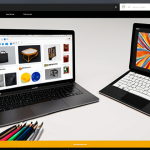 **Image Prompt:** A vibrant product design portfolio showcase featuring diverse projects: personal passion projects, professional stage projects, and freelance client work. Emphasis on visual communication and a cohesive design aesthetic. The scene should include a laptop displaying the portfolio and tools of the trade such as sketching materials and design software icons.
