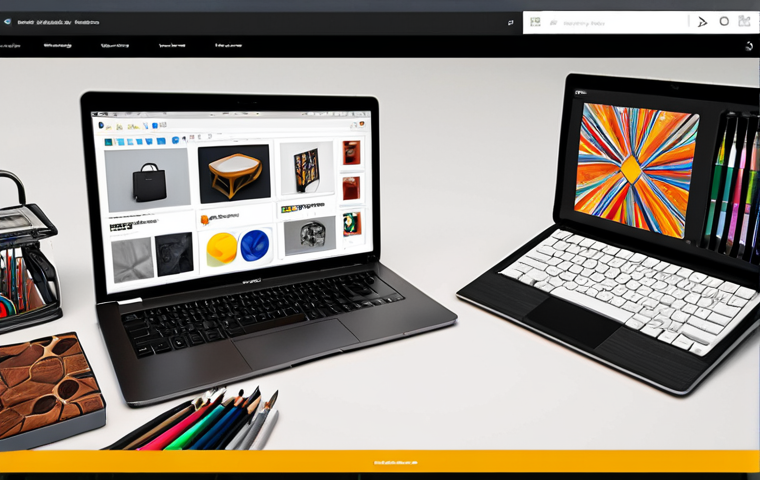 **Image Prompt:** A vibrant product design portfolio showcase featuring diverse projects: personal passion projects, professional stage projects, and freelance client work. Emphasis on visual communication and a cohesive design aesthetic. The scene should include a laptop displaying the portfolio and tools of the trade such as sketching materials and design software icons.